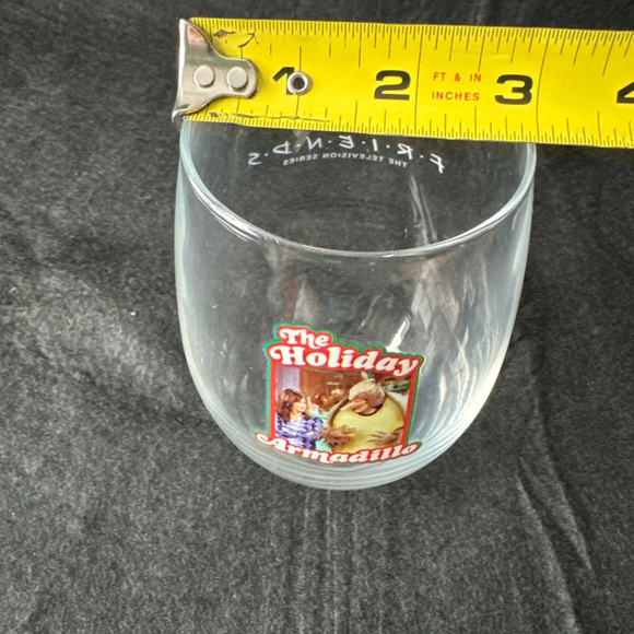 Friends the Television Series The Holiday Armadillo Episode Glass Stemless Wine - Picture 8 of 8